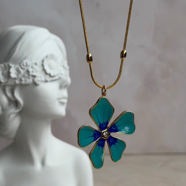 Collar Flor Esmaltada