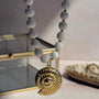 Collar Caracola - Piedras Volcánicas Blanco