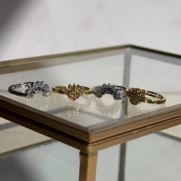 Set Anillos Sol y Luna