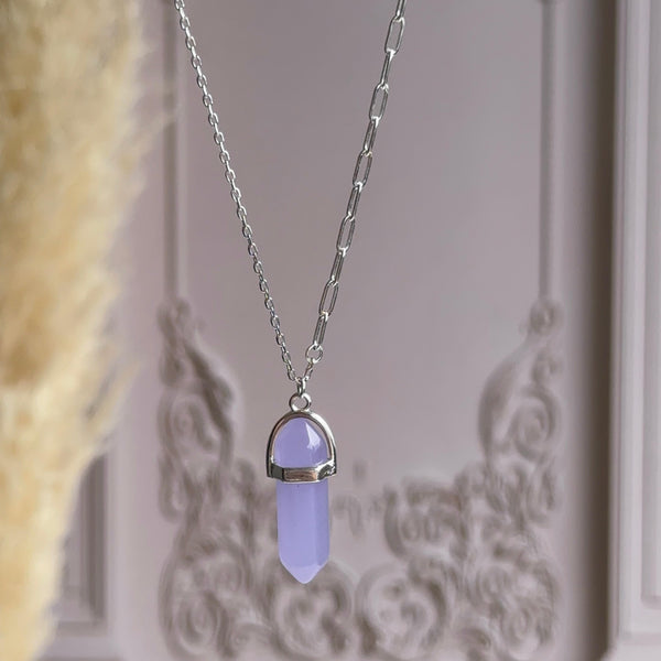 Collar Cuarzo Violeta Plata 925