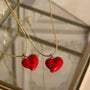 Collar Corazón Rojo Irregular