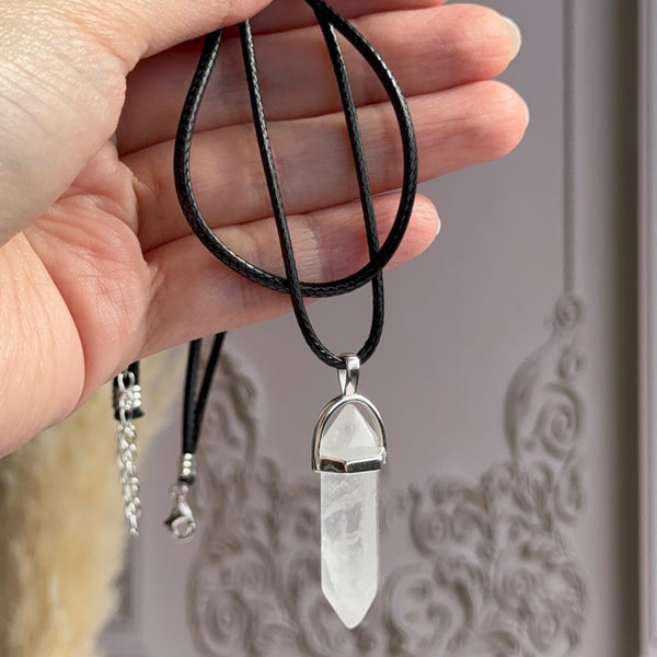 Collar Choker Doble Cuarzo Cristal Plata 925