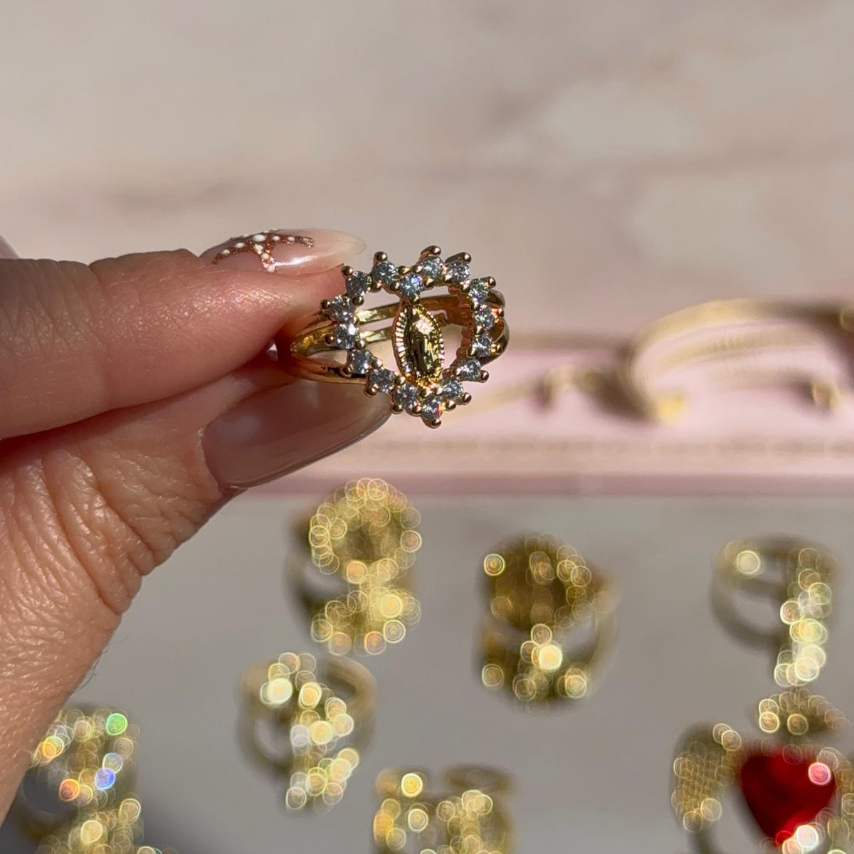 Anillo Corazón Virgen de Guadalupe