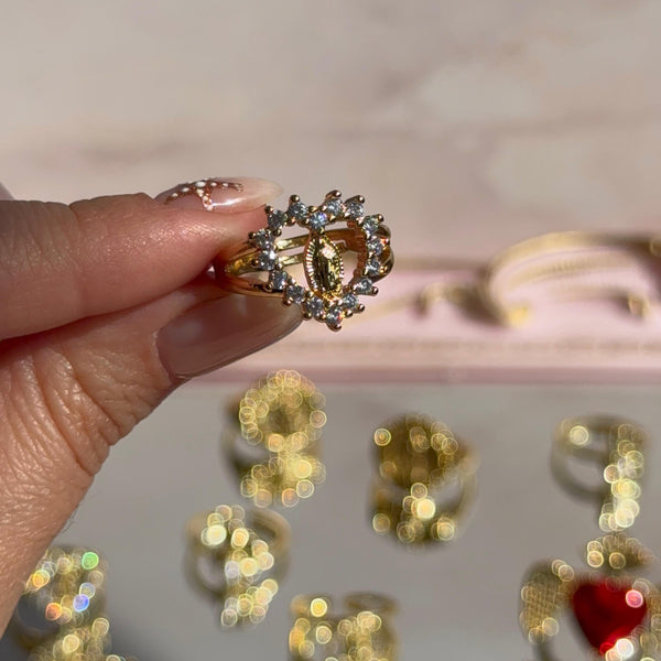 Anillo Corazón Virgen de Guadalupe