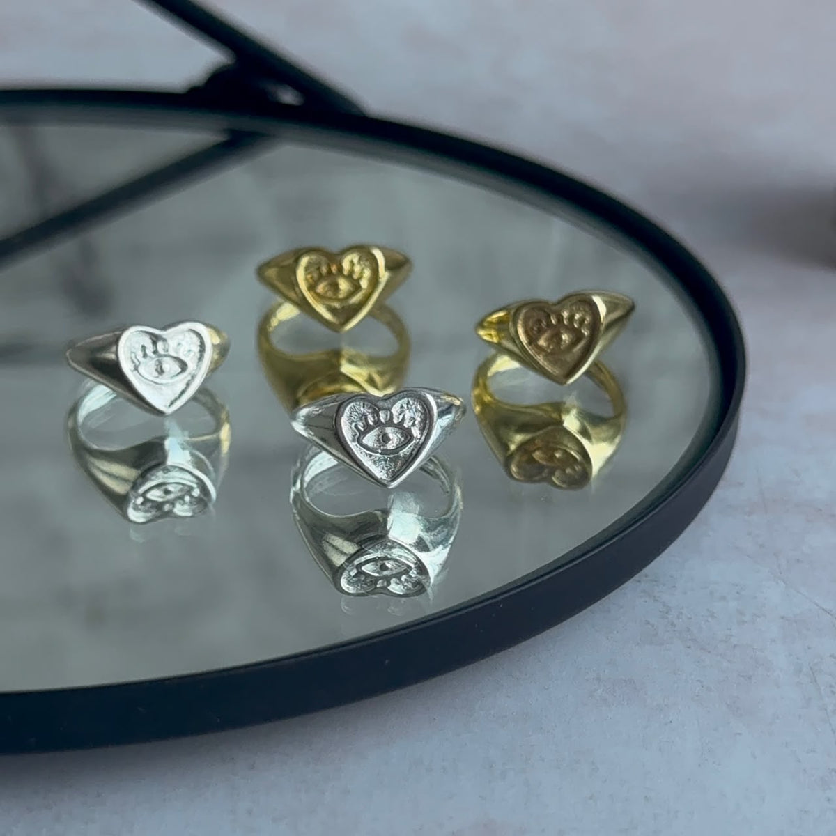 Anillo Midi - Corazón Ojito