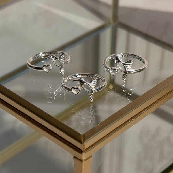 Anillo Colibrí "love you Forever"