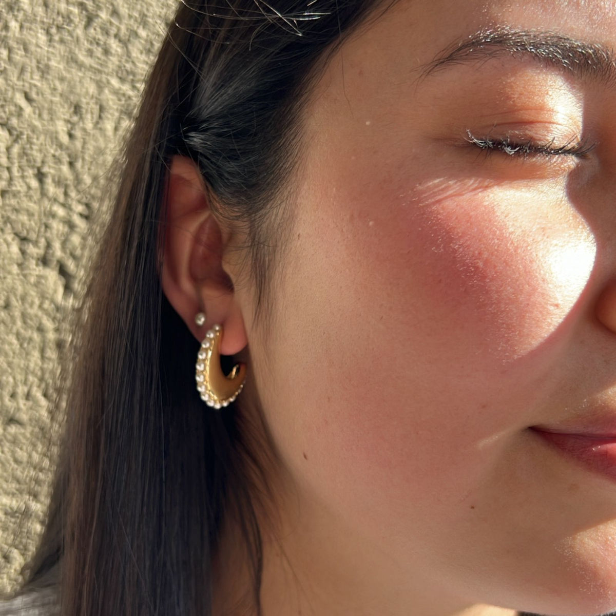 Aros Argolla Gota Perlas
