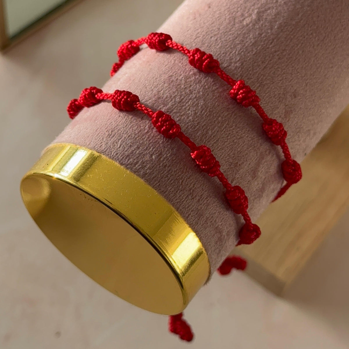 Pulsera Roja 7 Nudos