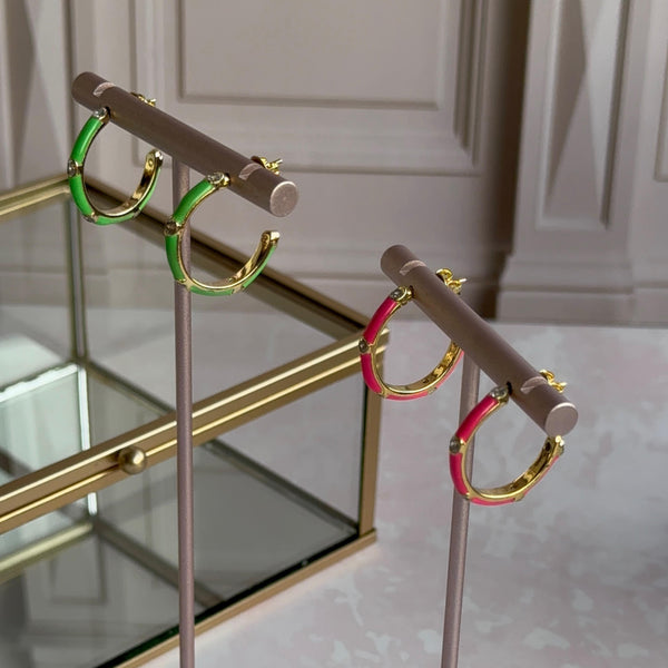 Aros Argolla Colores - Baño de Oro