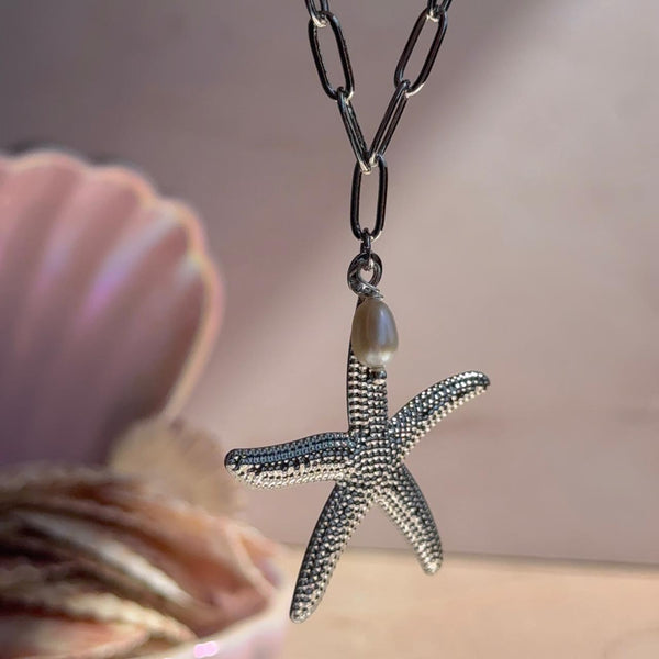 Collar Estrella de Mar con Perlita