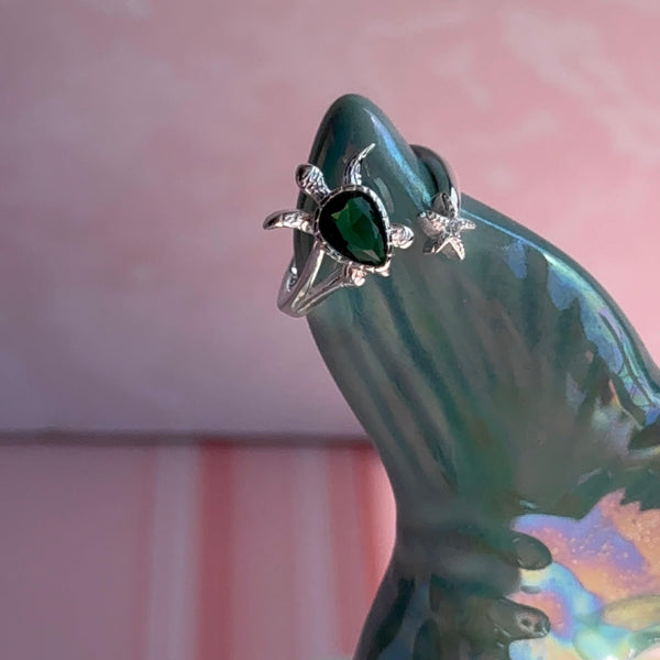 Anillo Tortuga y Estrella de Mar