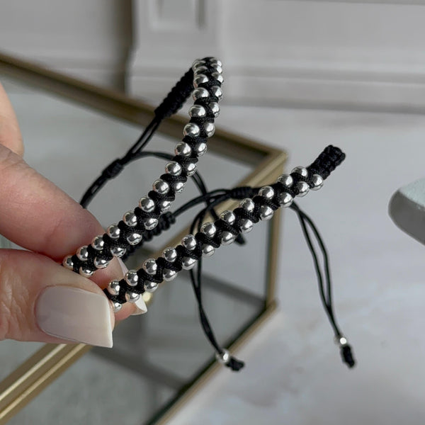Pulsera Negra Balines