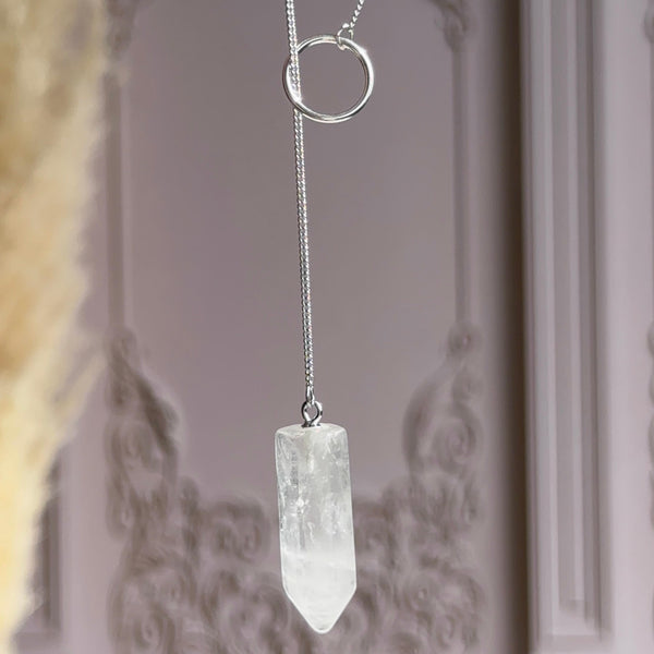Collar Cascada Cuarzo Cristal Plata 925