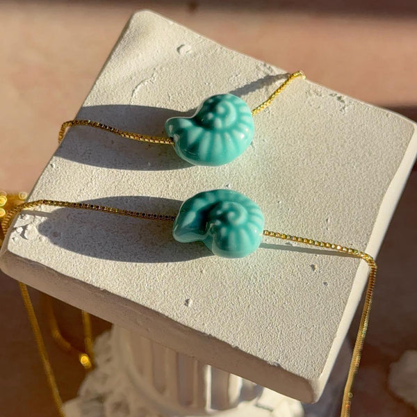Collar Caracola Turquesa