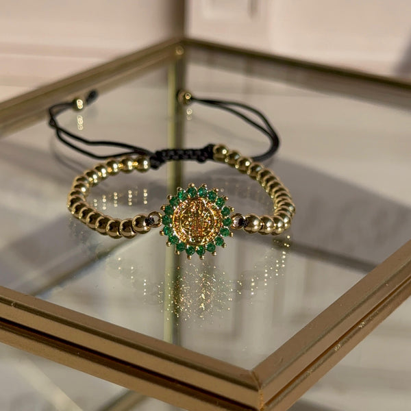 Pulsera Negra Balines San Benito