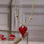Collar Corazón Rojo Alargado II