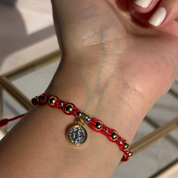 Pulsera Roja Balines Mixta San Benito