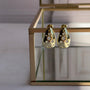 Aros Gota Estrellados Baño de oro