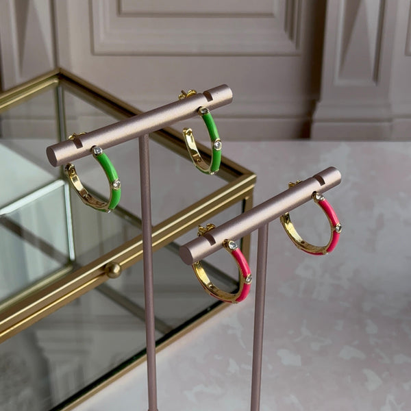 Aros Argolla Colores - Baño de Oro