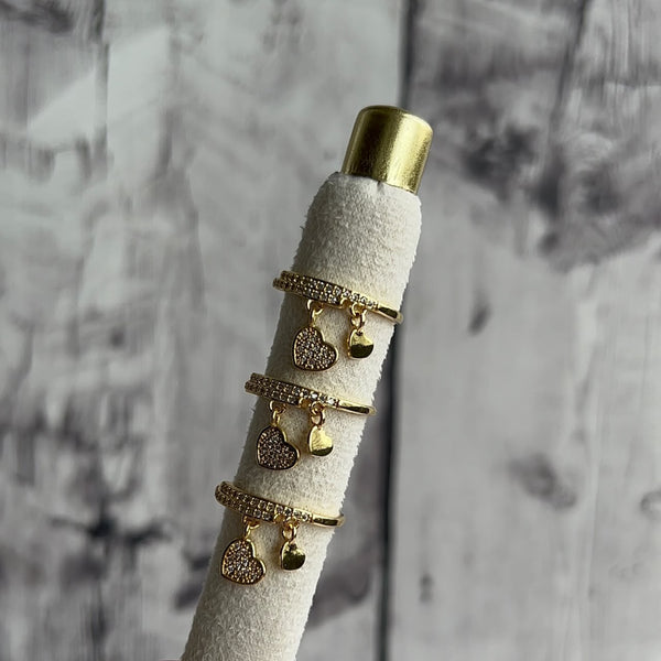 Anillo Corazones Colgantes