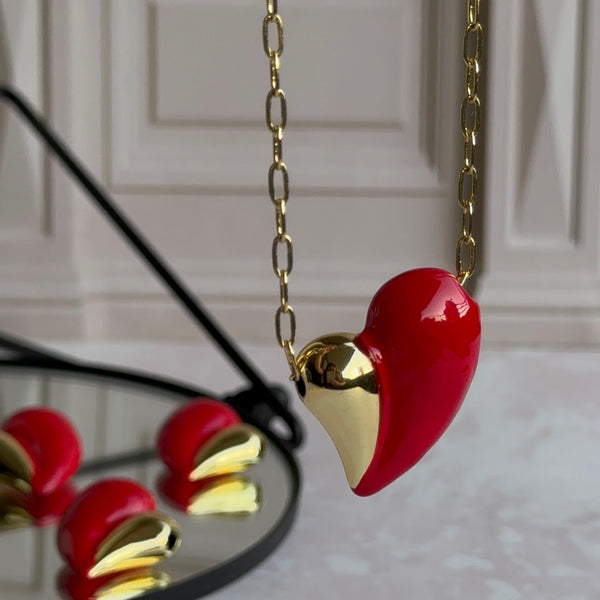 Collar Corazón Bicolor