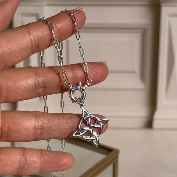Collares Eslabones con Broche Timón Plata 925