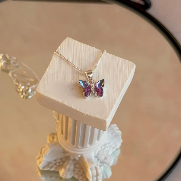 Conjunto Mariposa Cristal Lila