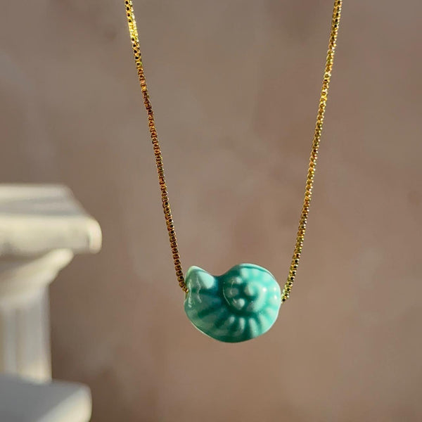 Collar Caracola Turquesa