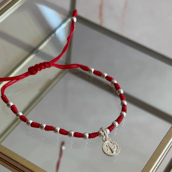 Pulsera Roja San Benito con Balines II