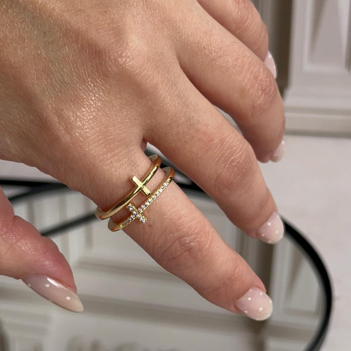 Anillo Cintillo de Cruces