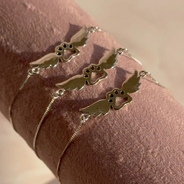 Pulsera Patita de Perro Ángel