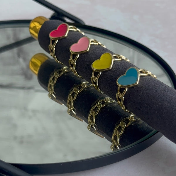 Anillo Corazón Colores