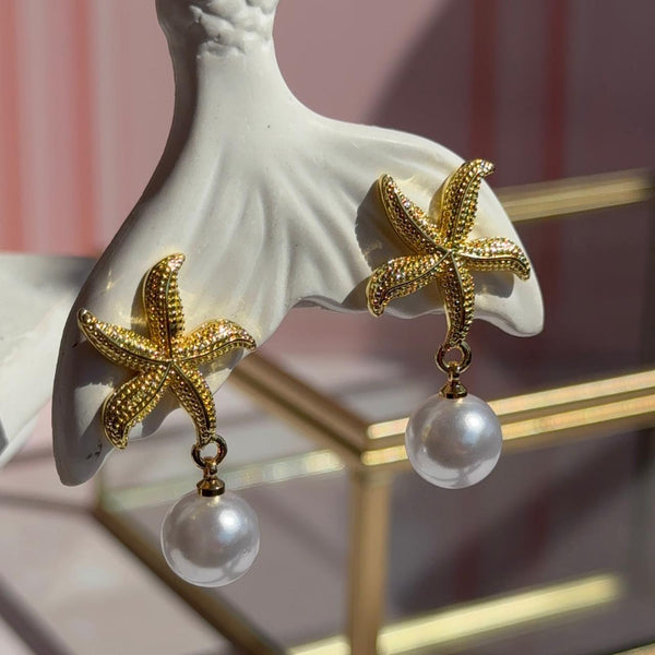 Aros Estrella de Mar y Perla