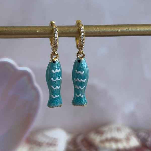 Aros Argollas Pez Colores
