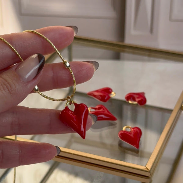 Collar Corazón Rojo Alargado II