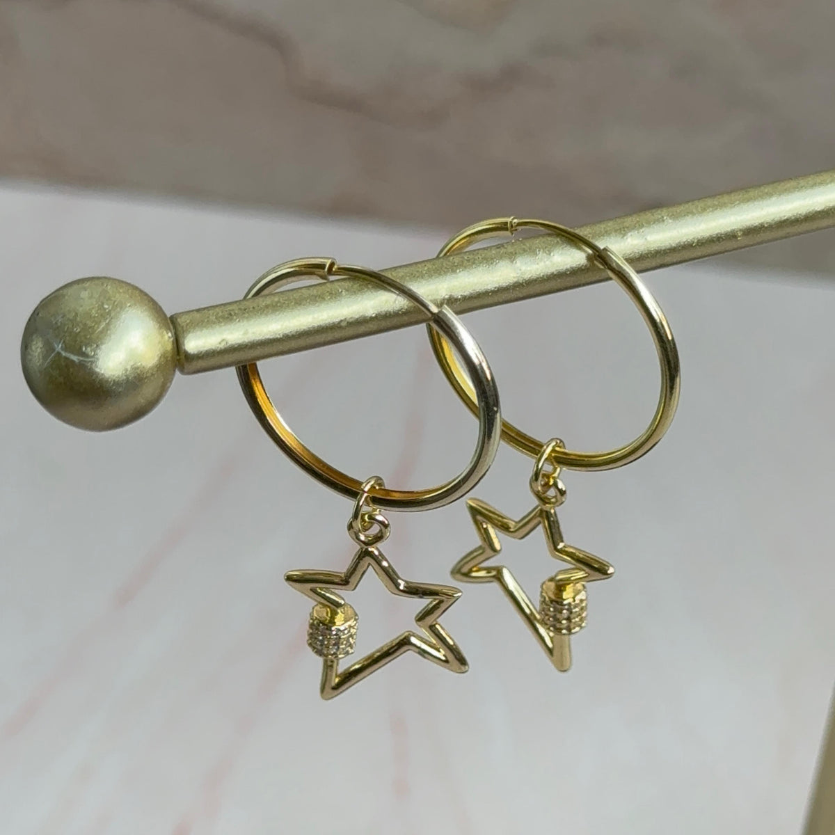 Aros Argollas Estrellas