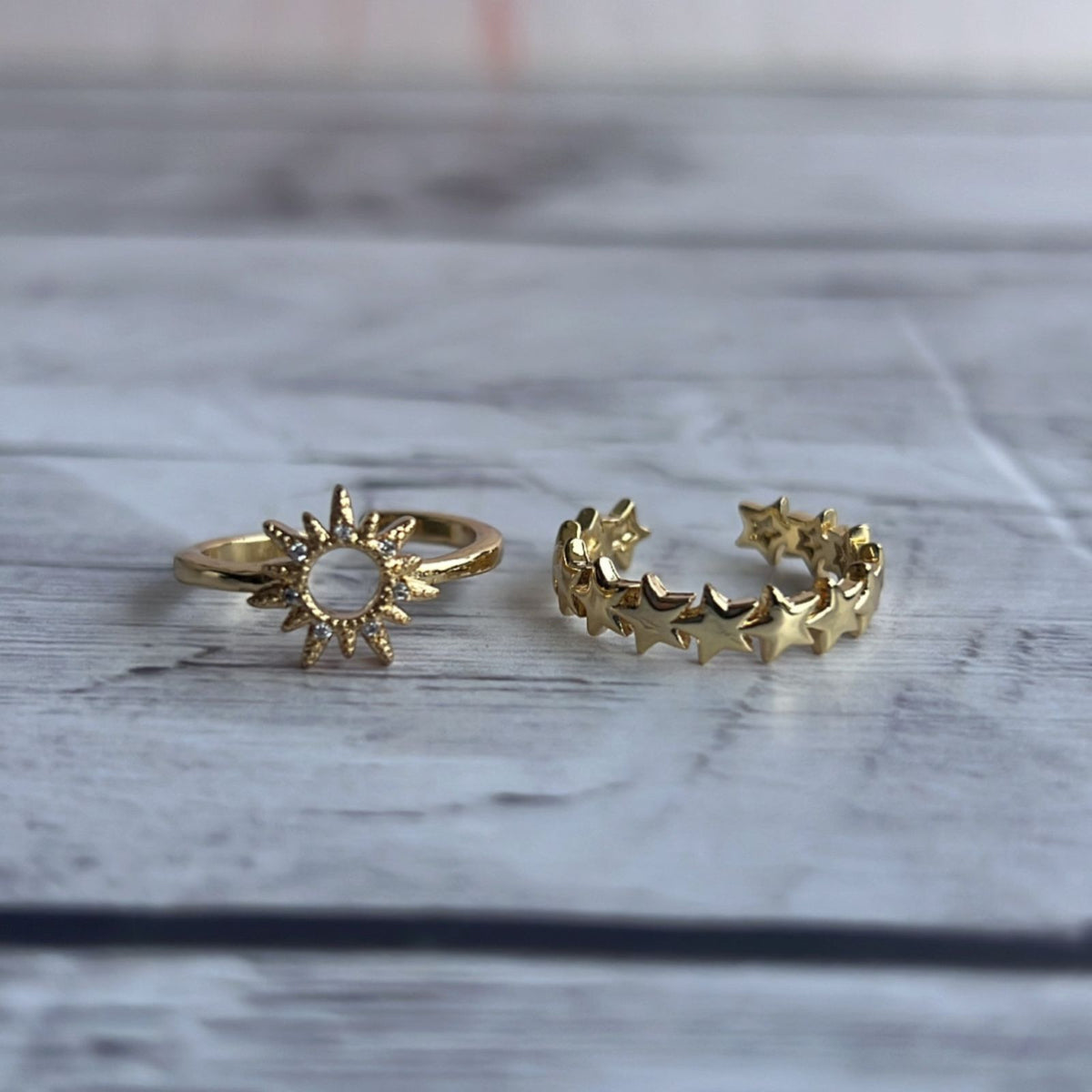 Anillo Sol - Anillo Estrellas