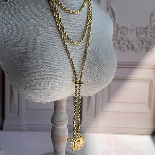 Collar Ajustable Virgen de Guadalupe y Cruz