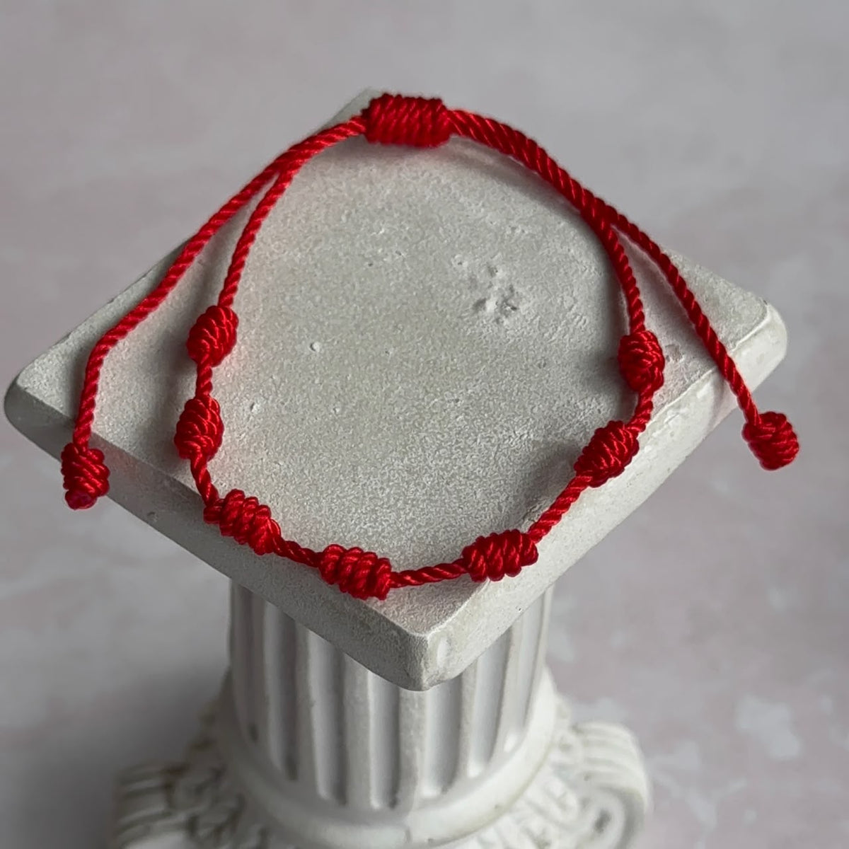 Pulsera Roja Hilada 7 Nudos