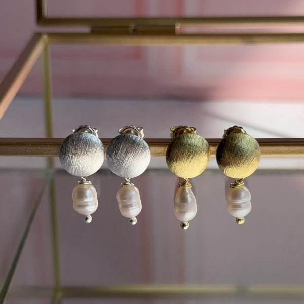 Aros Cóncavo con Perlas