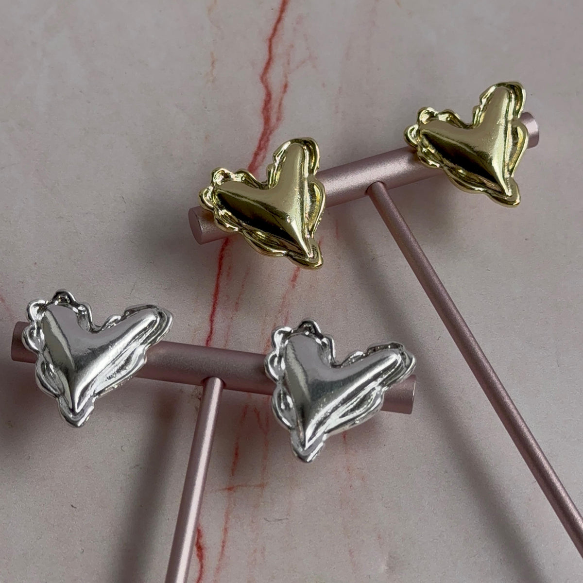 Aros Corazón Irregular