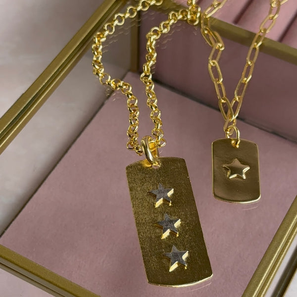 Collar Placa Stars