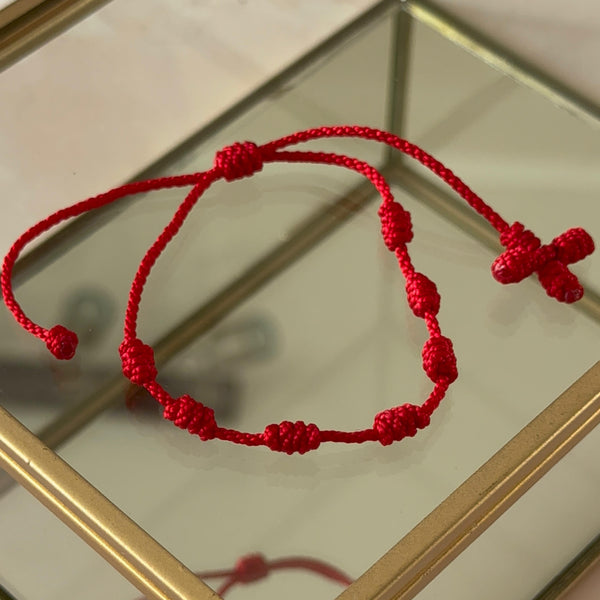 Pulsera Roja 7 Nudos