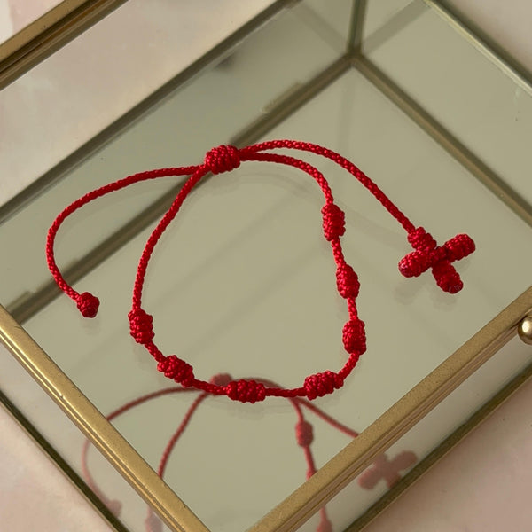 Pulsera Roja 7 Nudos
