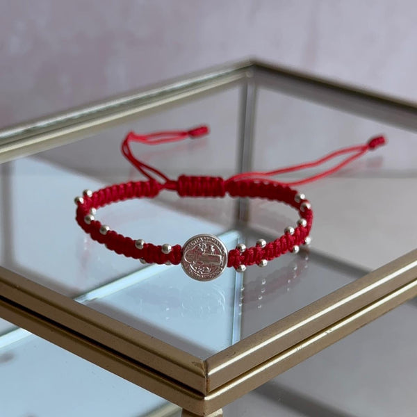 Pulsera Roja San Benito con Balines