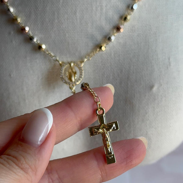 Collar Rosario Virgen de los Milagros - Facetado