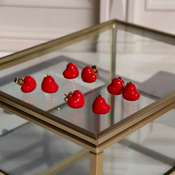 Aros Corazón Esmaltados
