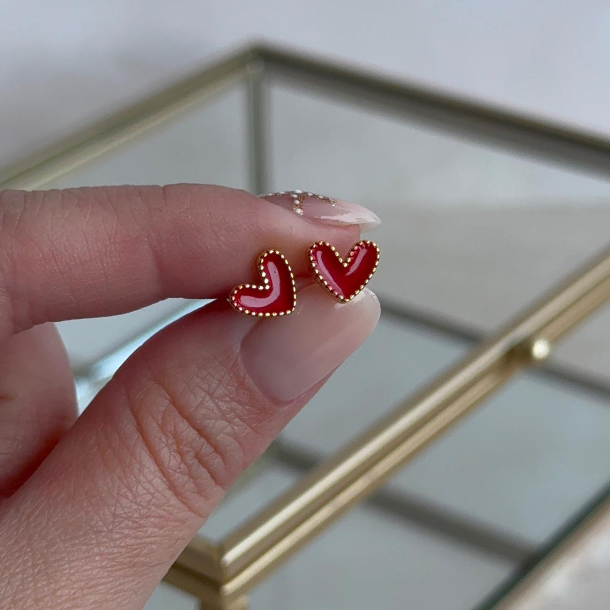 Aros Corazón Red