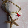 Collar Maxi Estrella de Mar y Coral Rojo