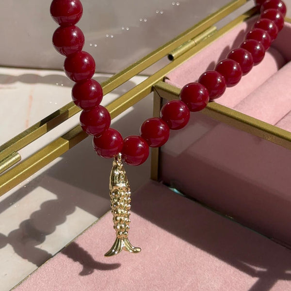 Collar Rojo Pez